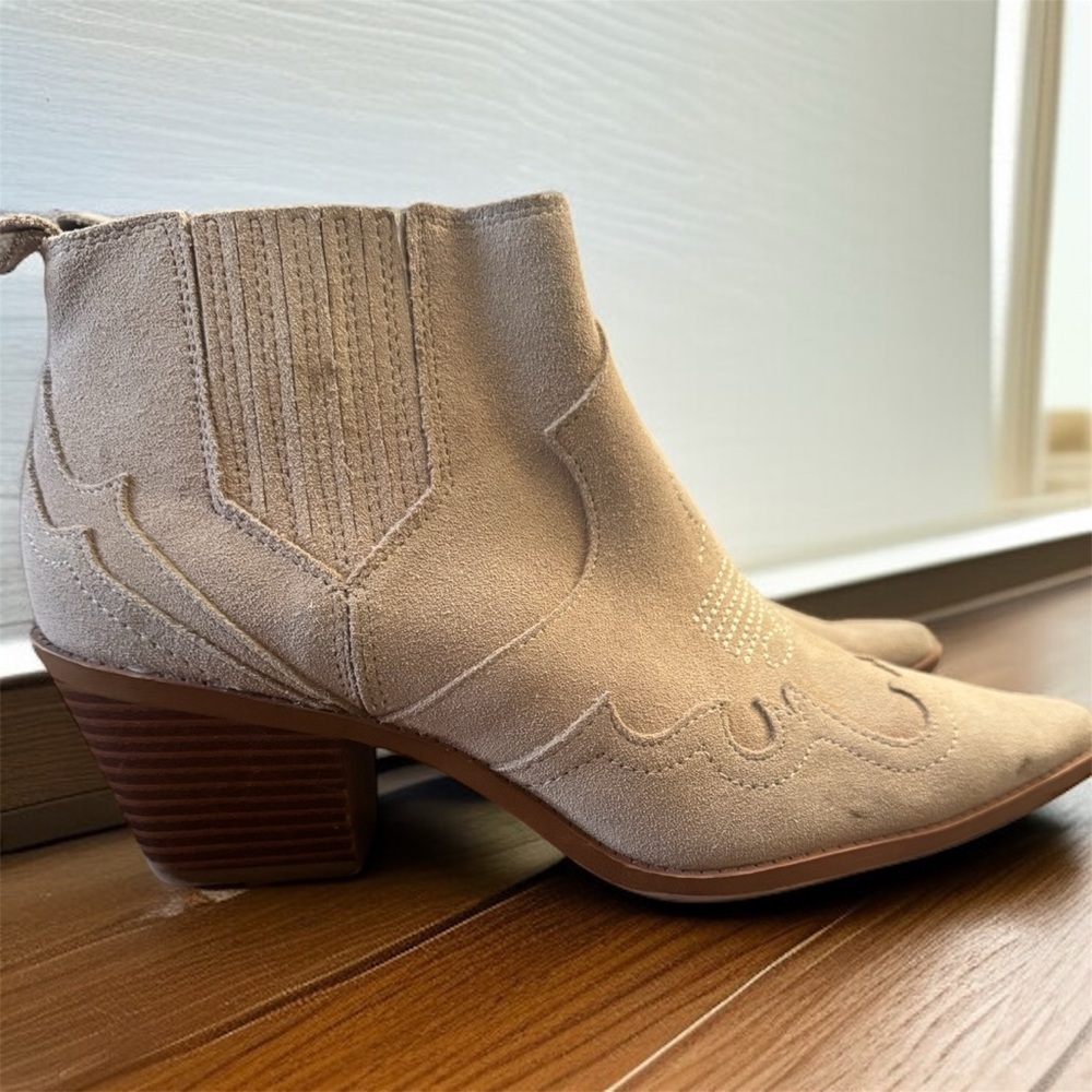 Zara suede cowboy booties, Size 38 (7.5) - Picture 5 of 7